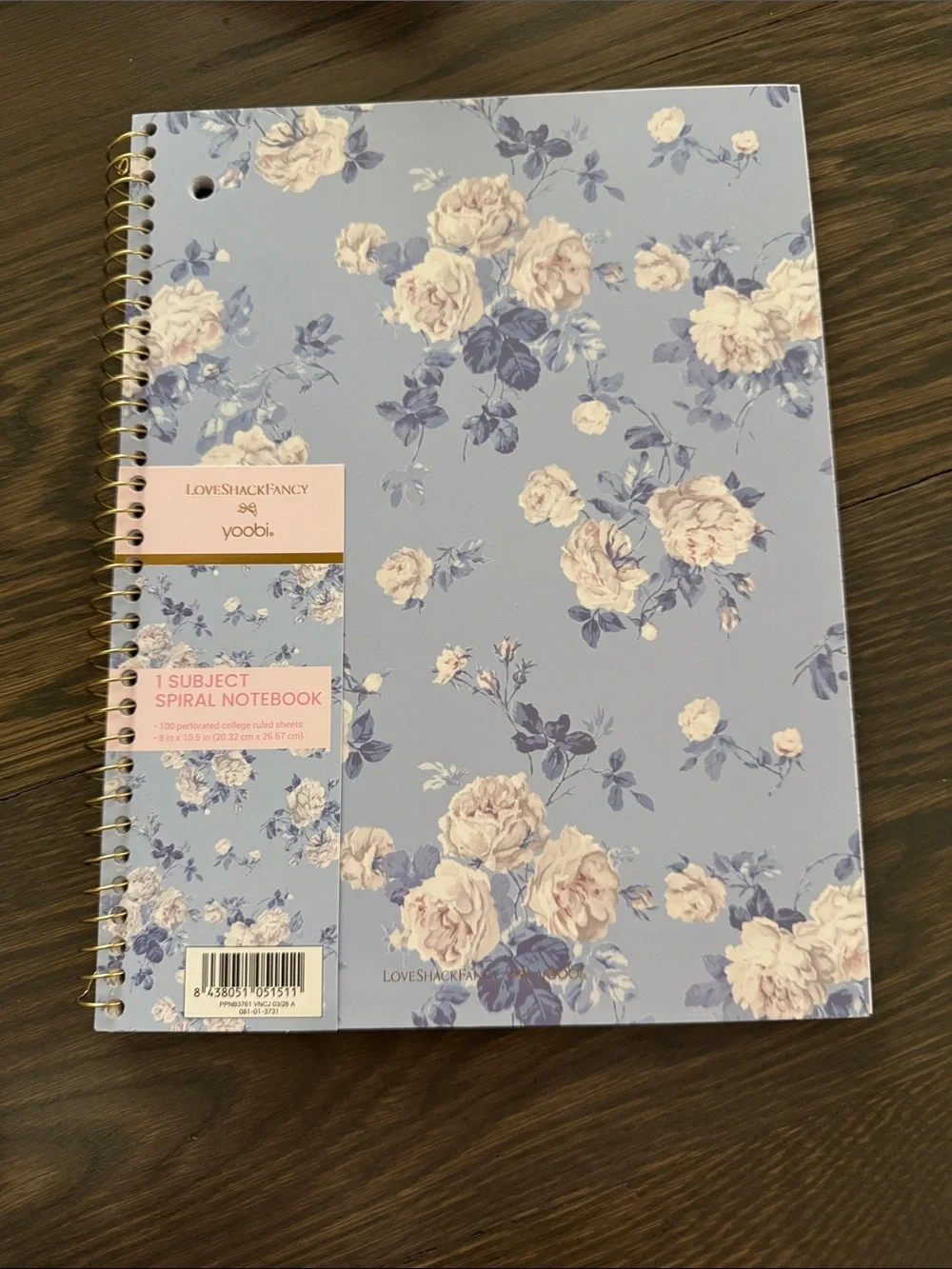 LoveShackFancy Kids Blue Floral Ruffle Accessory Pouch & Stationery Set